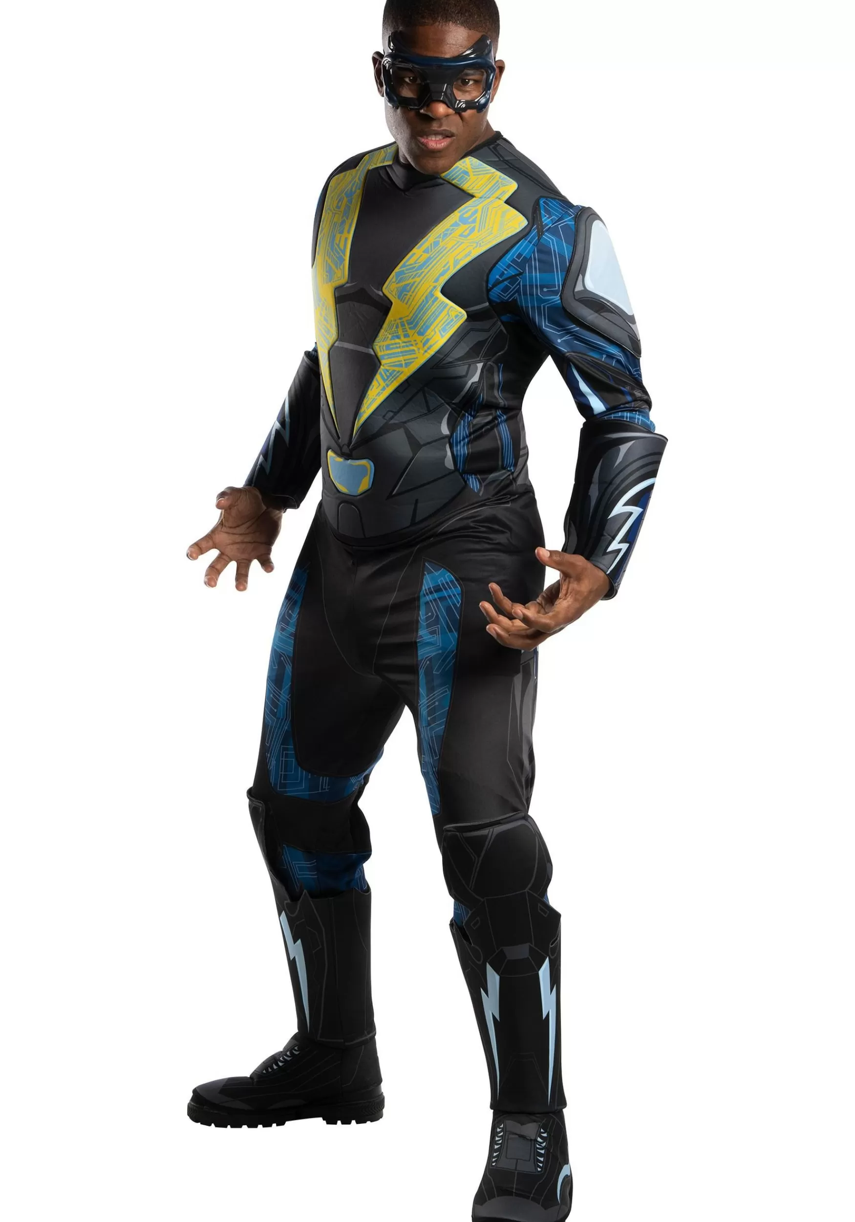 Sale Rubies Costume Black Lightning Adult Deluxe Costume Superhero Costumes