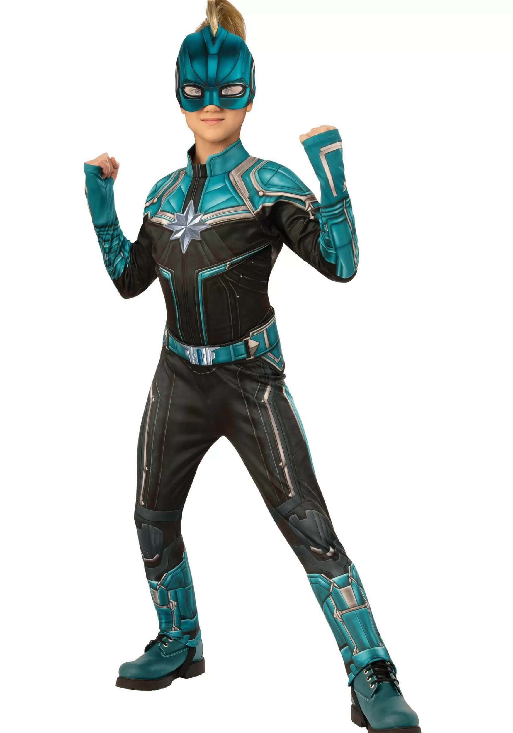 Clearance Rubies Costume Captain Marvel Kree Suit Deluxe Girls Costume Superhero Costumes