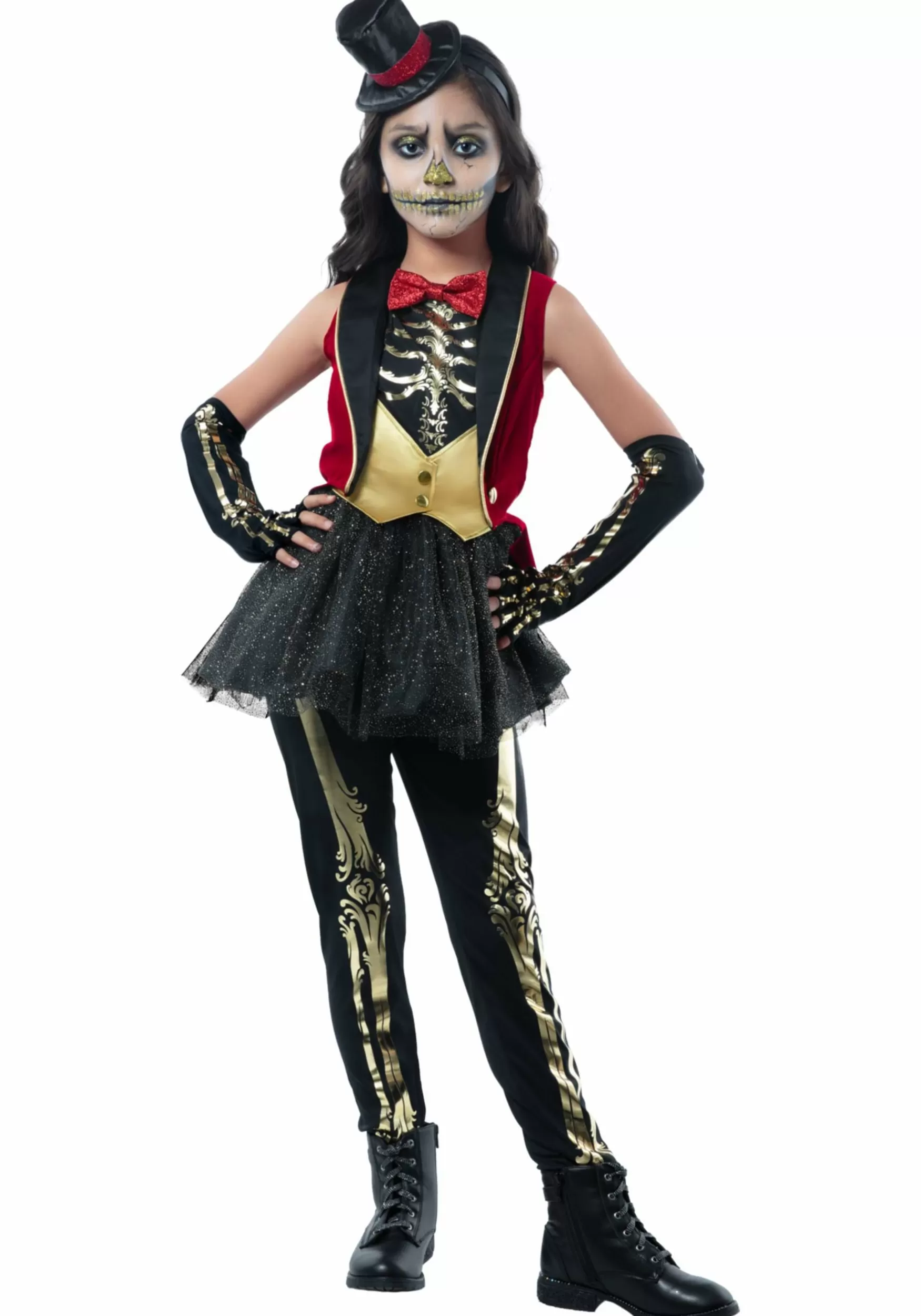 Fashion Rubies Costume Circus Skeleton Costume For Kids Scary Costumes
