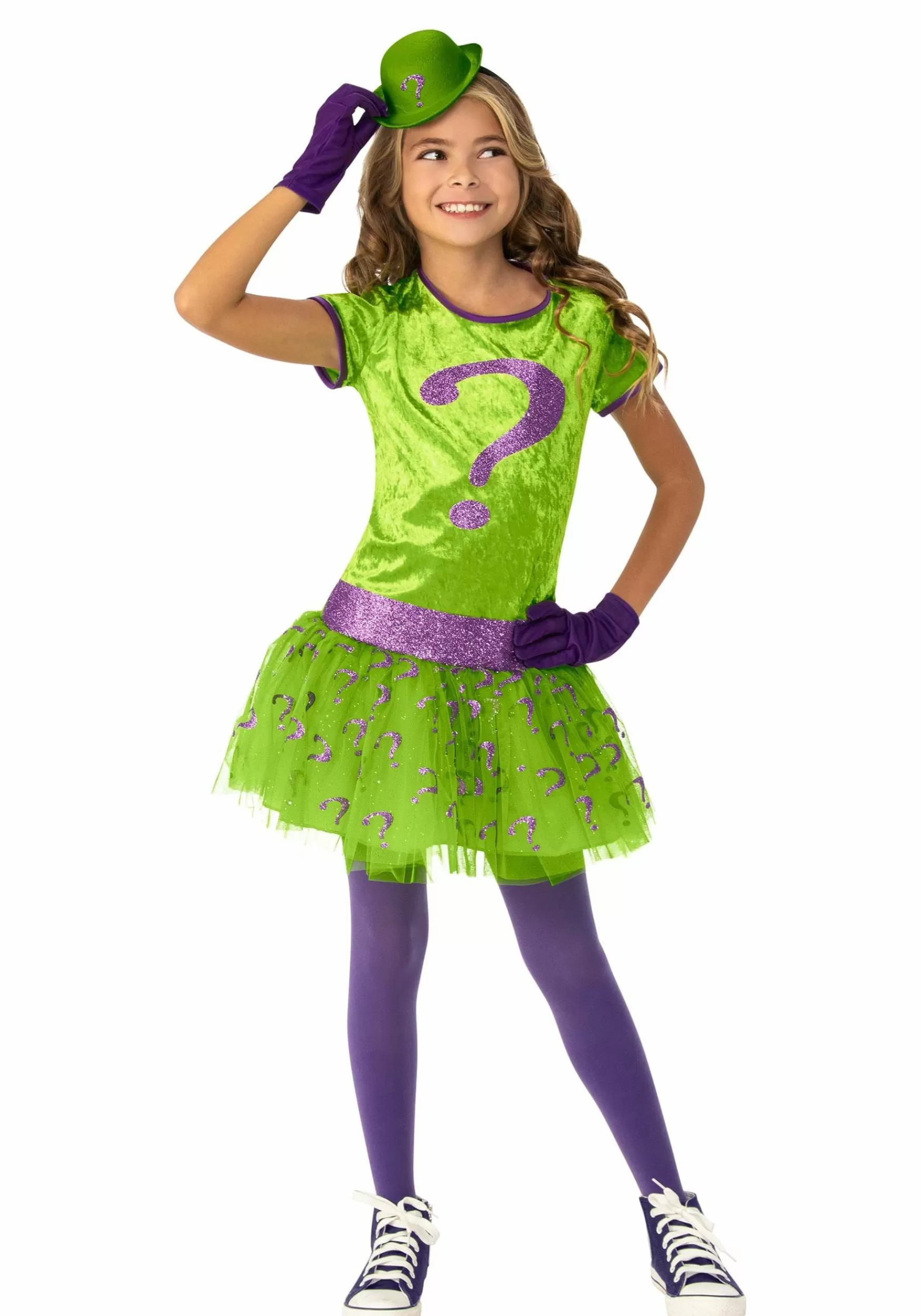 Fashion Rubies Costume Girls' Super Villains Riddler Costume Superhero Costumes