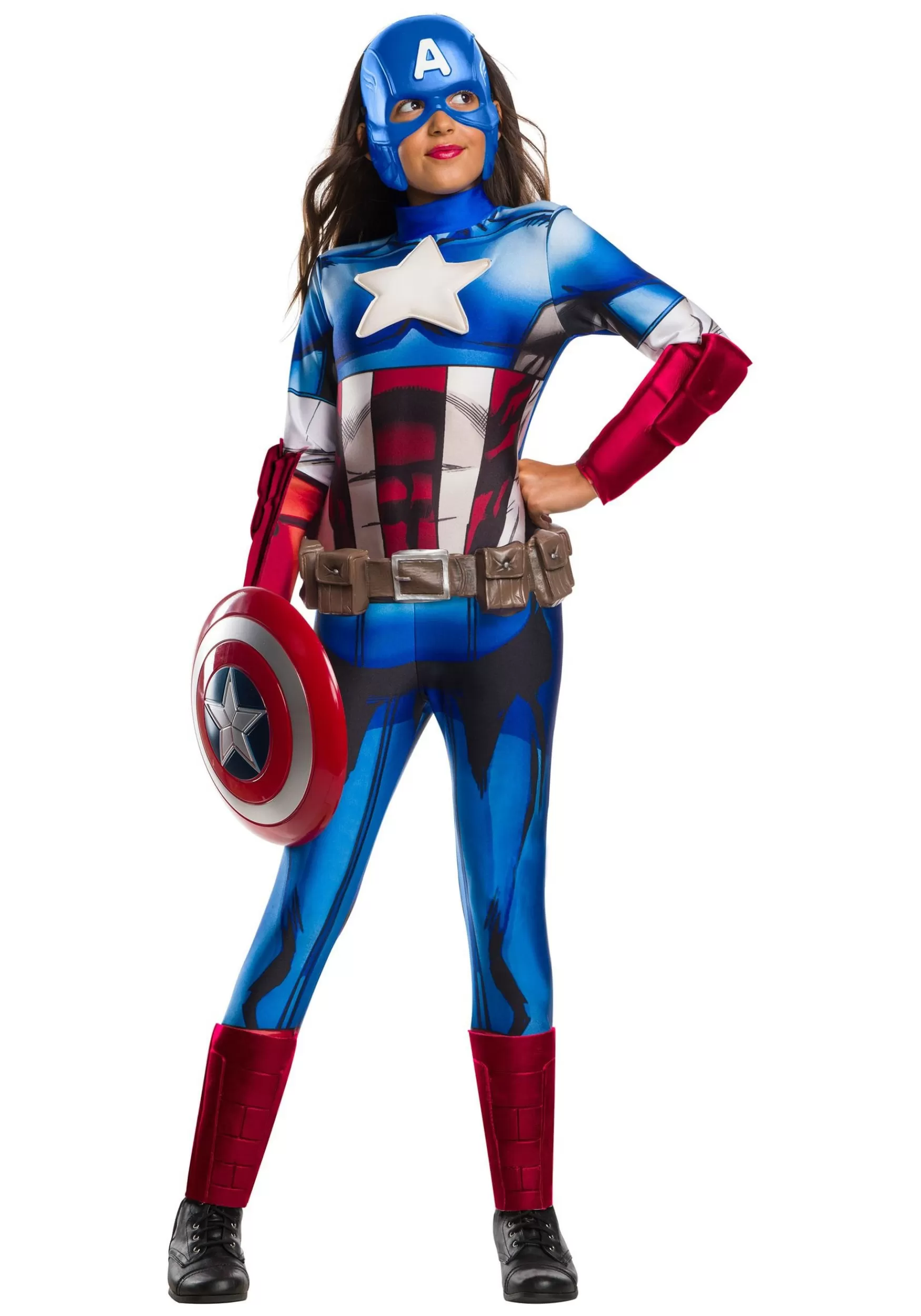 New Rubies Costume Marvel Girls Captain America Costume Superhero Costumes