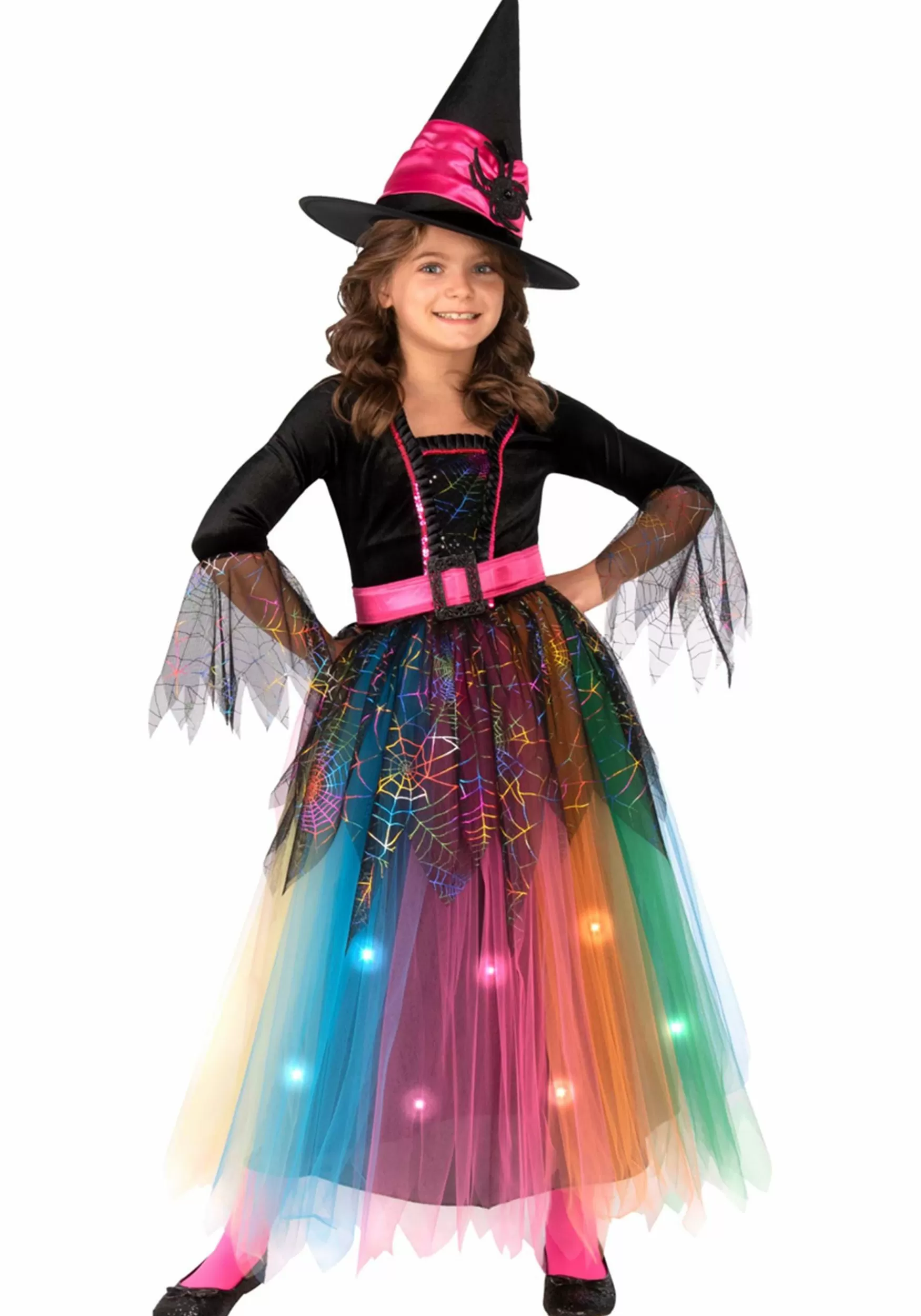 Flash Sale Rubies Costume Rainbow Spider Witch Costume For Kids Storybook & Fairytale Costumes
