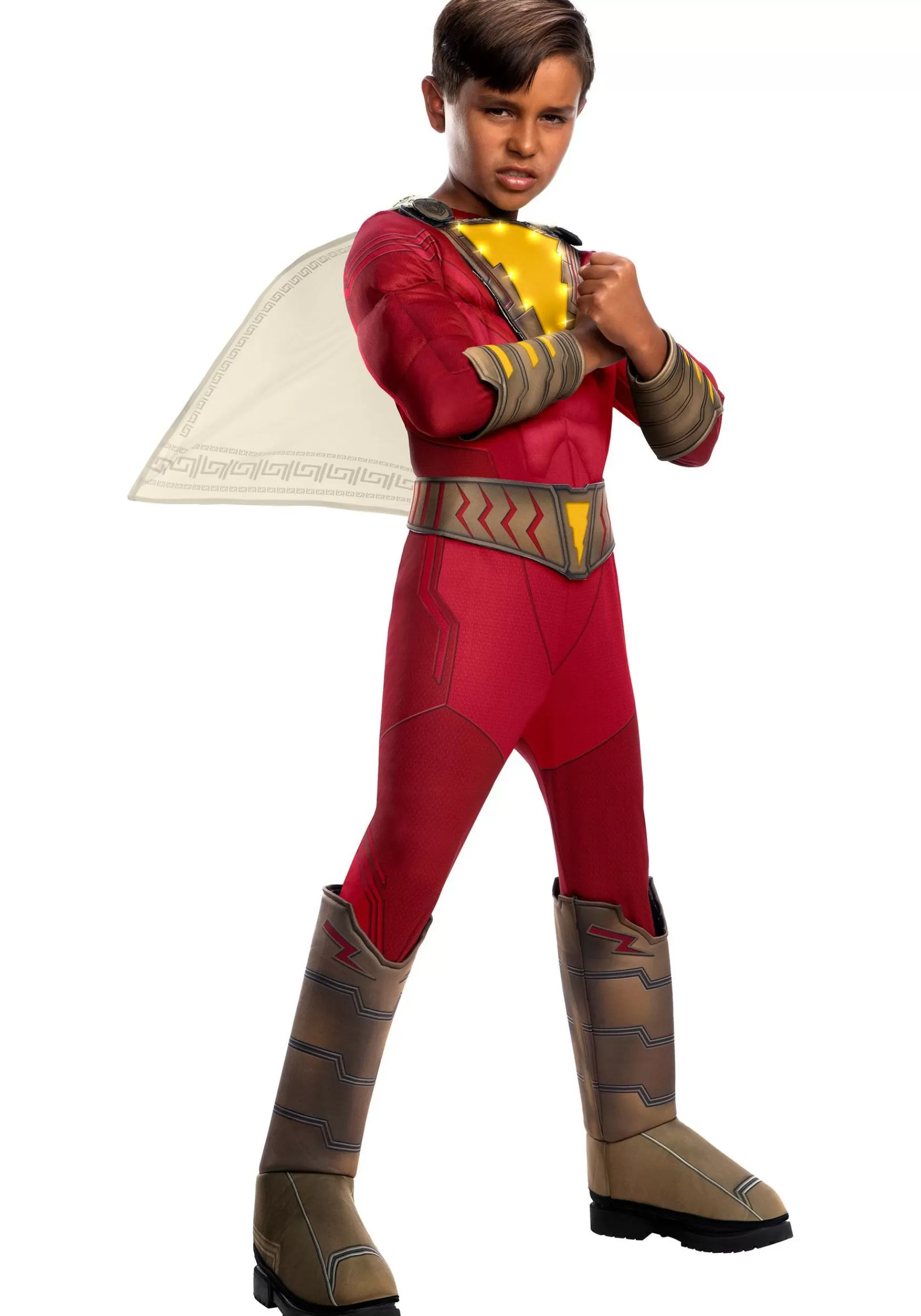 Cheap Rubies Costume Shazam! Deluxe Light-Up Kids Costume Superhero Costumes